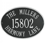 oval aluminum Casting house number Plaque