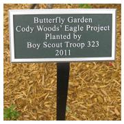 Raised Bronze Finish casting plaque with stake