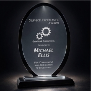 oval black award