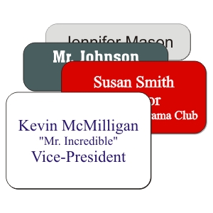 Plastic Name Tag - Round